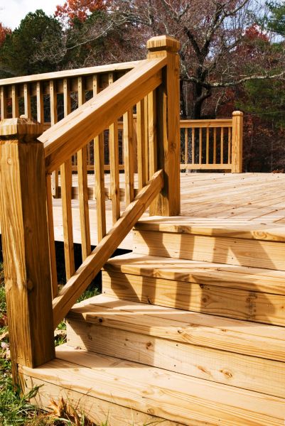 Wood Deck Stairs Installation Service